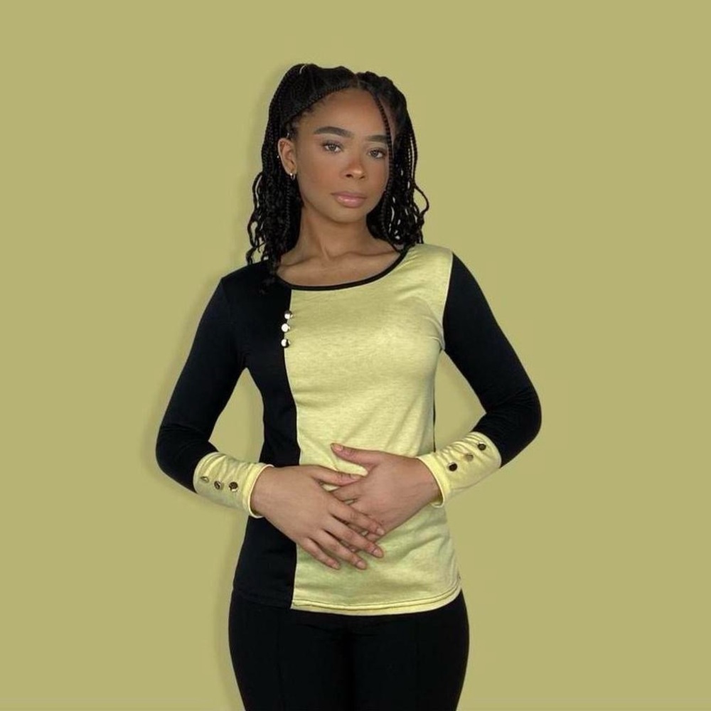 Color Block Long Sleeve Top - Picture 2 of 4